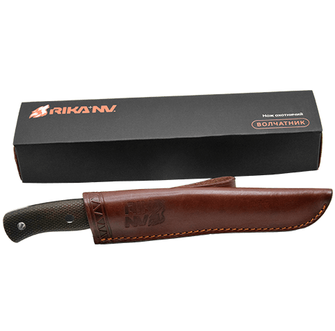 Нож Барибал в подарочной упаковке Рукоять - Микарта койот, насечка