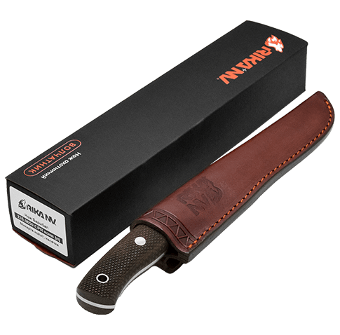 Нож Барибал в подарочной упаковке Рукоять - Микарта койот, насечка